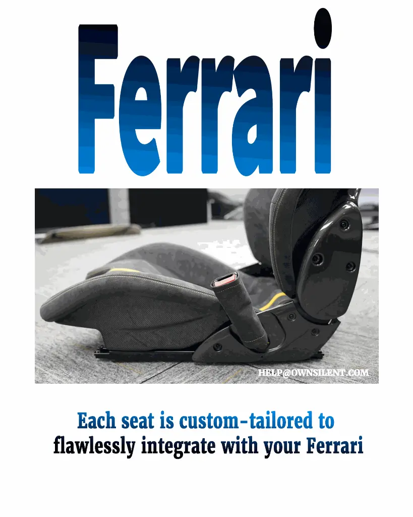 Each seat is custom-tailored to flawlessly integrate with your Ferrari.webp