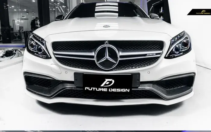 Mercedes-Benz-C63-W205-S205-C205-A205-Future-Design-Carbon-Fibre-Front-Bumper-Centre-Trim-And-Fog-Trim-Sur (5).webp