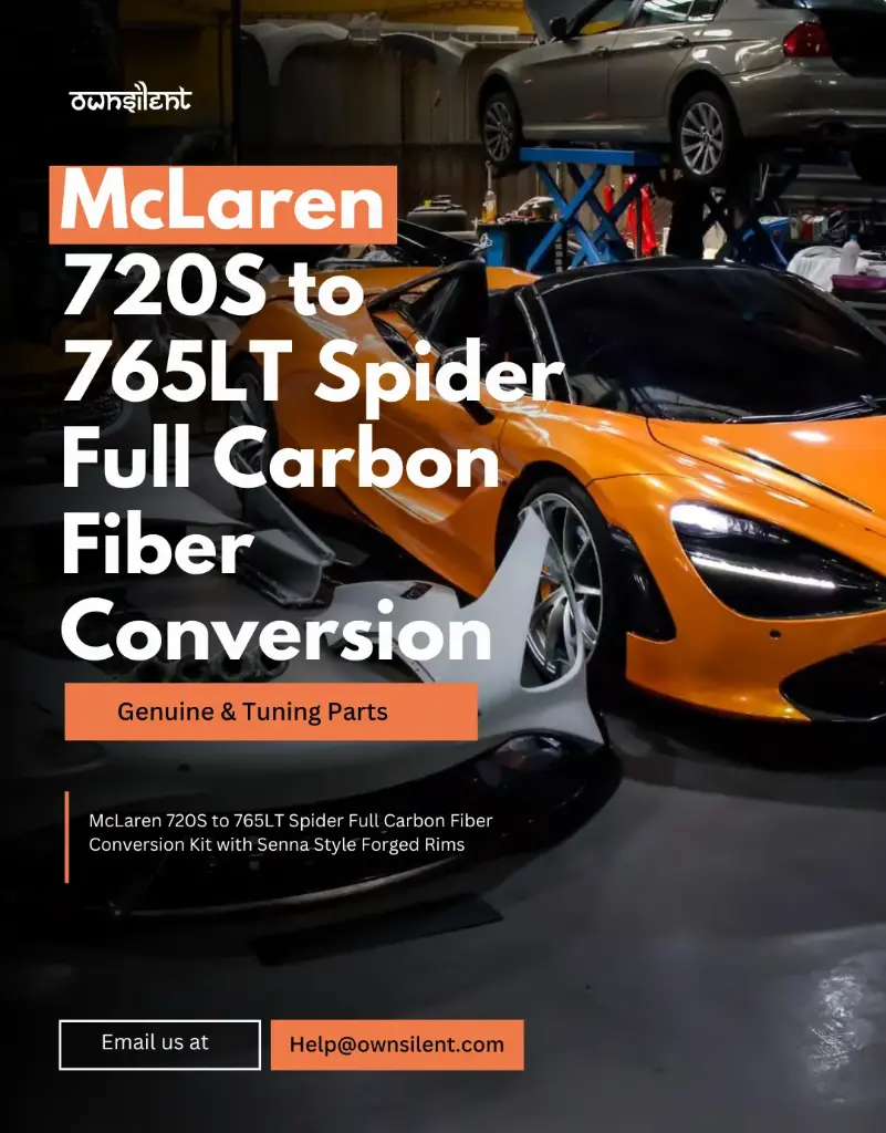 McLaren 720S to 765LT Spider Full Carbon Fiber Conversion Kit with Senna Style Forged Rims
