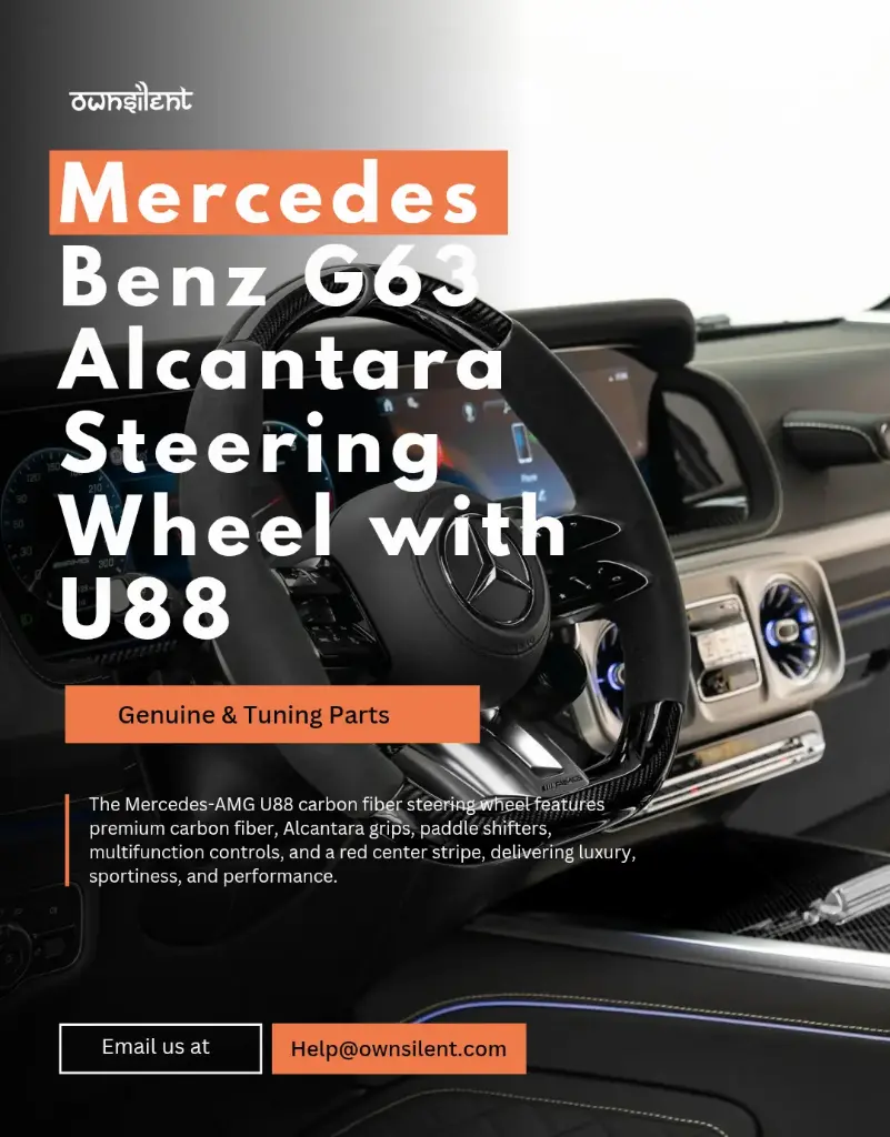 Mercedes Benz G63 2025 Style Steering Wheel With AMG U88 DRAGONFLY