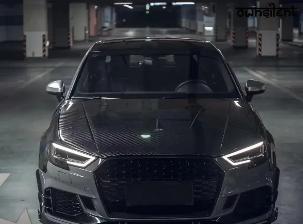 KARBEL CARBON DRY CARBON FIBER DOUBLE-SIDED HOOD BONNET VER.2 FOR AUDI A3 & A3 S LINE & S3 & RS3 2014-2020
