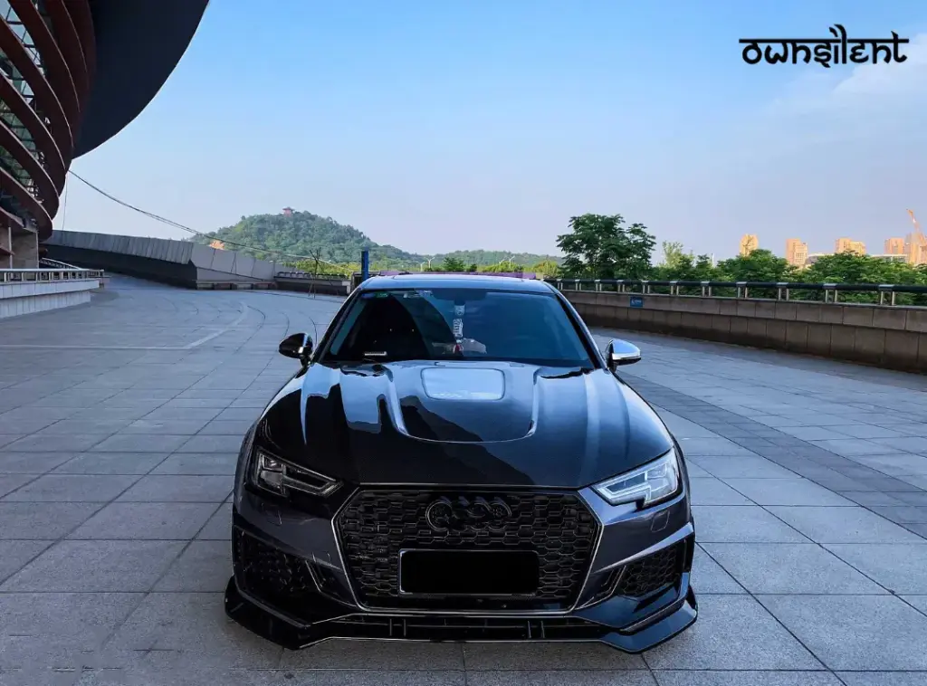 CARBON FIBER TEMPERED GLASS HOOD for AUDI A4 S4 B9 B9.5 2017+