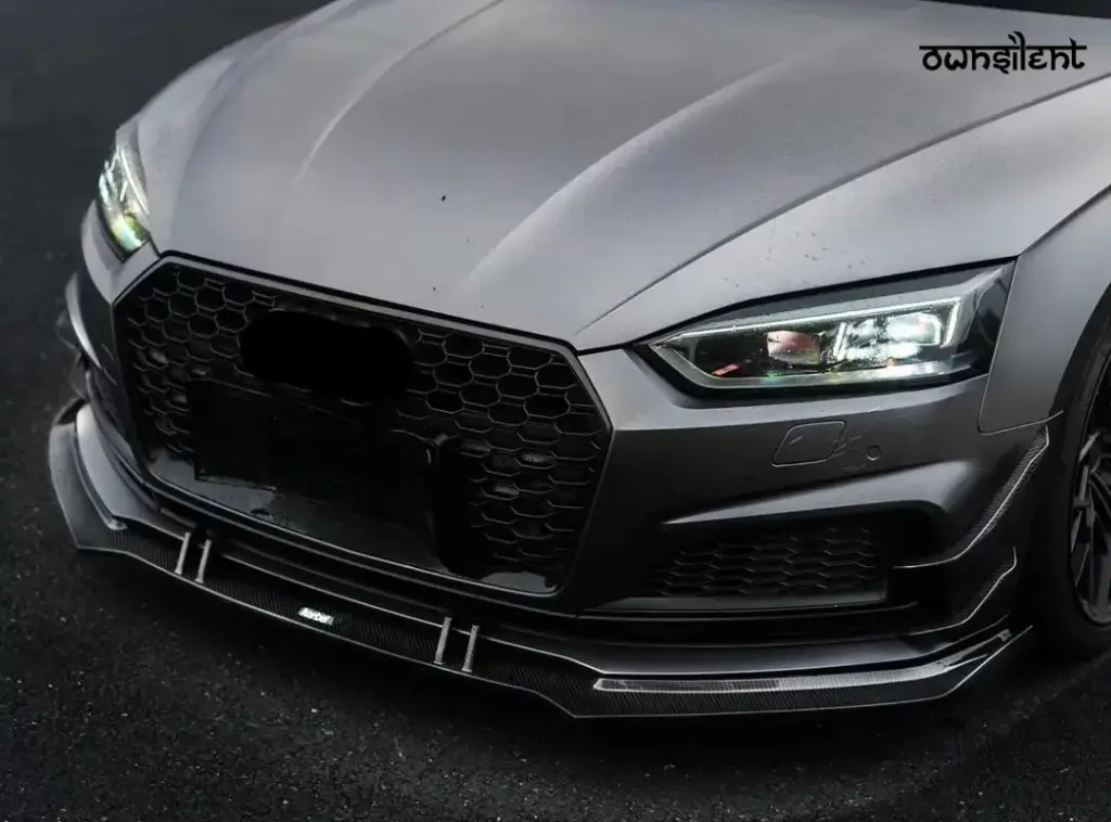 KARBEL CARBON DRY CARBON FIBER FRONT BUMPER CANARDS FOR AUDI S5 & A5 S LINE 2017-2019 B9