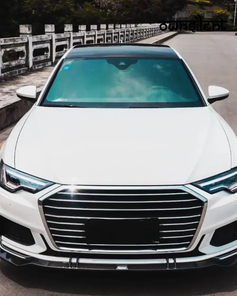 KARBEL CARBON DRY CARBON FIBER FRONT BUMPER CANARDS FOR AUDI S6 & A6 S-LINE & A6 AVANT 2019-ON C8