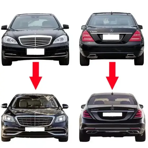 Mercedes Benz 2005-09 S Class W221 Conversion Body kit to Upgrade w222