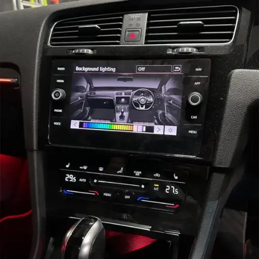 Ambient lights for Volkswagen Golf 7, 7.5 coded and controlled from car screen (2014-2022)