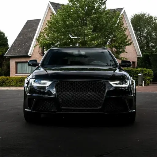 Audi A4/S4 (B8.5) RS4 Style Gloss Black Honeycomb Front Grille 