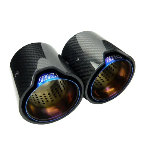 BMW 2 Series (F22/F23) M235I/M240I Blue M Performance Style Carbon Fibre Exhaust Tips 