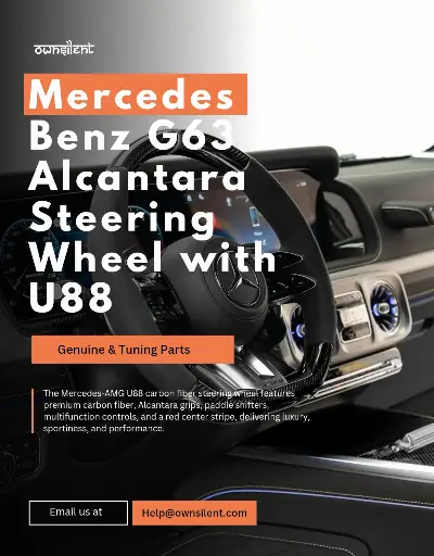 Mercedes Benz G63 2025 Style Steering Wheel With AMG U88 DRAGONFLY