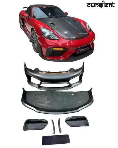 CONVERSION DRY CARBON BODY KIT for PORSCHE 718 982 CAYMAN BOXSTER UPGRADE TO GT4 2016+