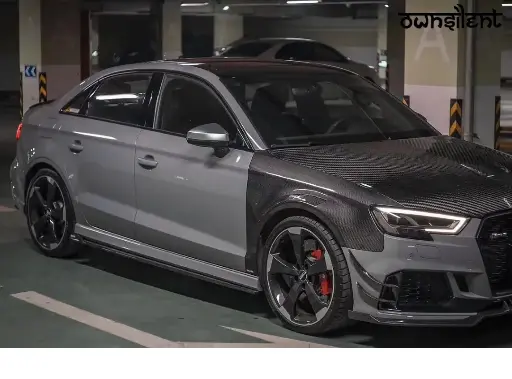 KARBEL CARBON DRY CARBON FIBER SIDE SKIRTS FOR AUDI RS3 2018-2020 8V