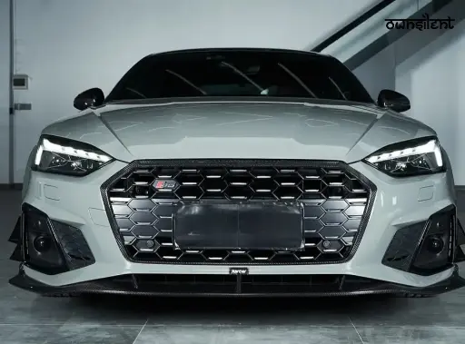 KARBEL CARBON DRY CARBON FIBER FRONT LIP VER.2 FOR AUDI S5 & A5 S LINE 2020-ON B9.5