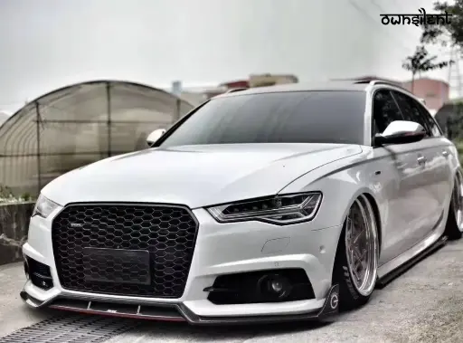 KARBEL CARBON DRY CARBON FIBER FRONT LIP FOR AUDI S6 & A6 S-LINE & A6 AVANT 2016-2018 C7.5